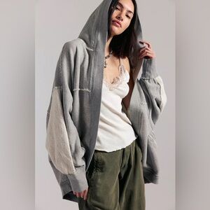 We The Free Two-Tone Gray Hooded Jacket